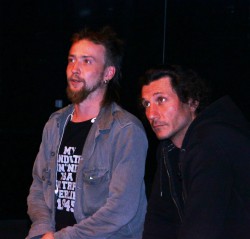 Дмитрий Егоров (слева) и Алексей Высторопец (справа) на обсуждении после спектакля